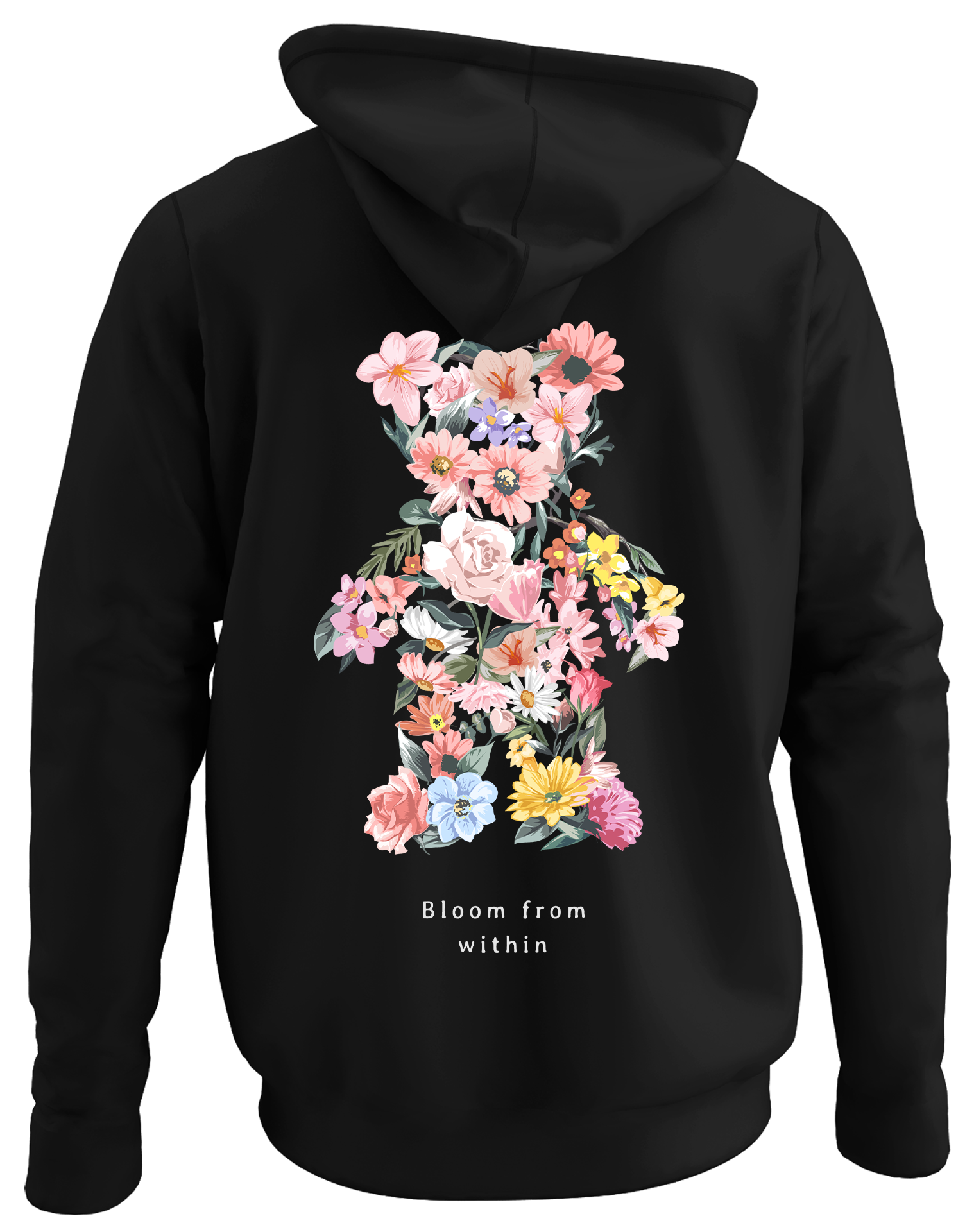 Alfaq Bloom form within hoodie